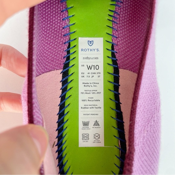 Rothy's Merino Tassel Loafer Lavender Purple Women’s Mule Slip On Pink Burgundy - Picture 3 of 4